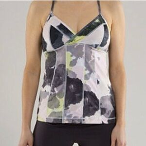 Lululemon Athletica watercolor Strappy Tank Top sz 10